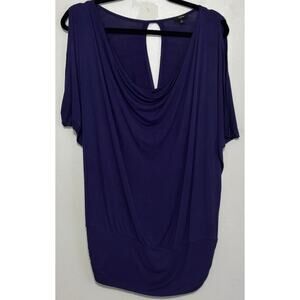 Storm Purple Cold Shoulder Blouse Size XL